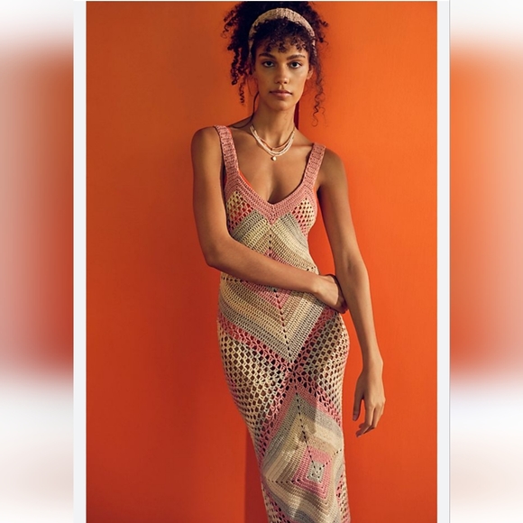 NWT Free People I Found You Crochet Slip Dress L Gorgeous!!! - Picture 1 of 12